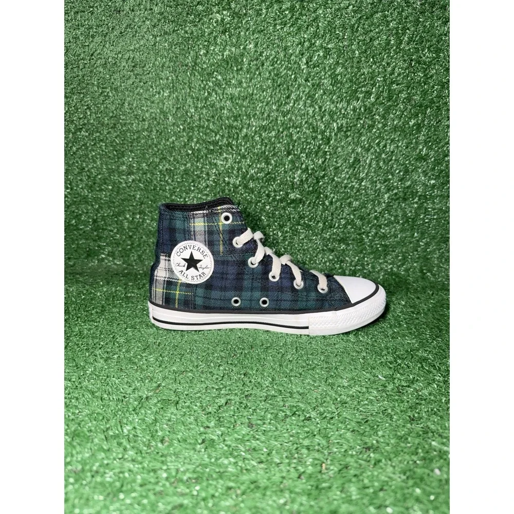 Converse Chuck Taylor All Star High Multicolor Plaid Girl Boy Kids Youth Size 1Y